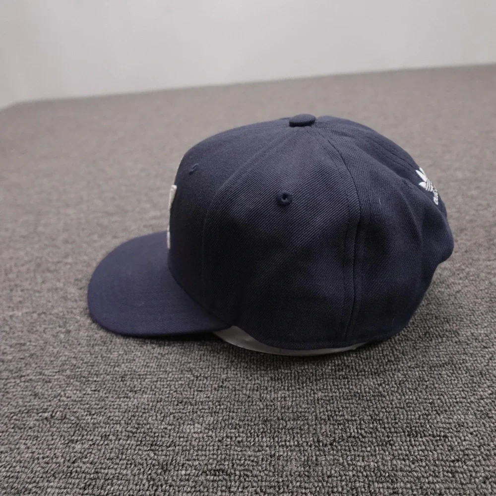 Adidas Hat Cap Snap Back Mens One Size Blue Twill Baseball Trefoil Logo
